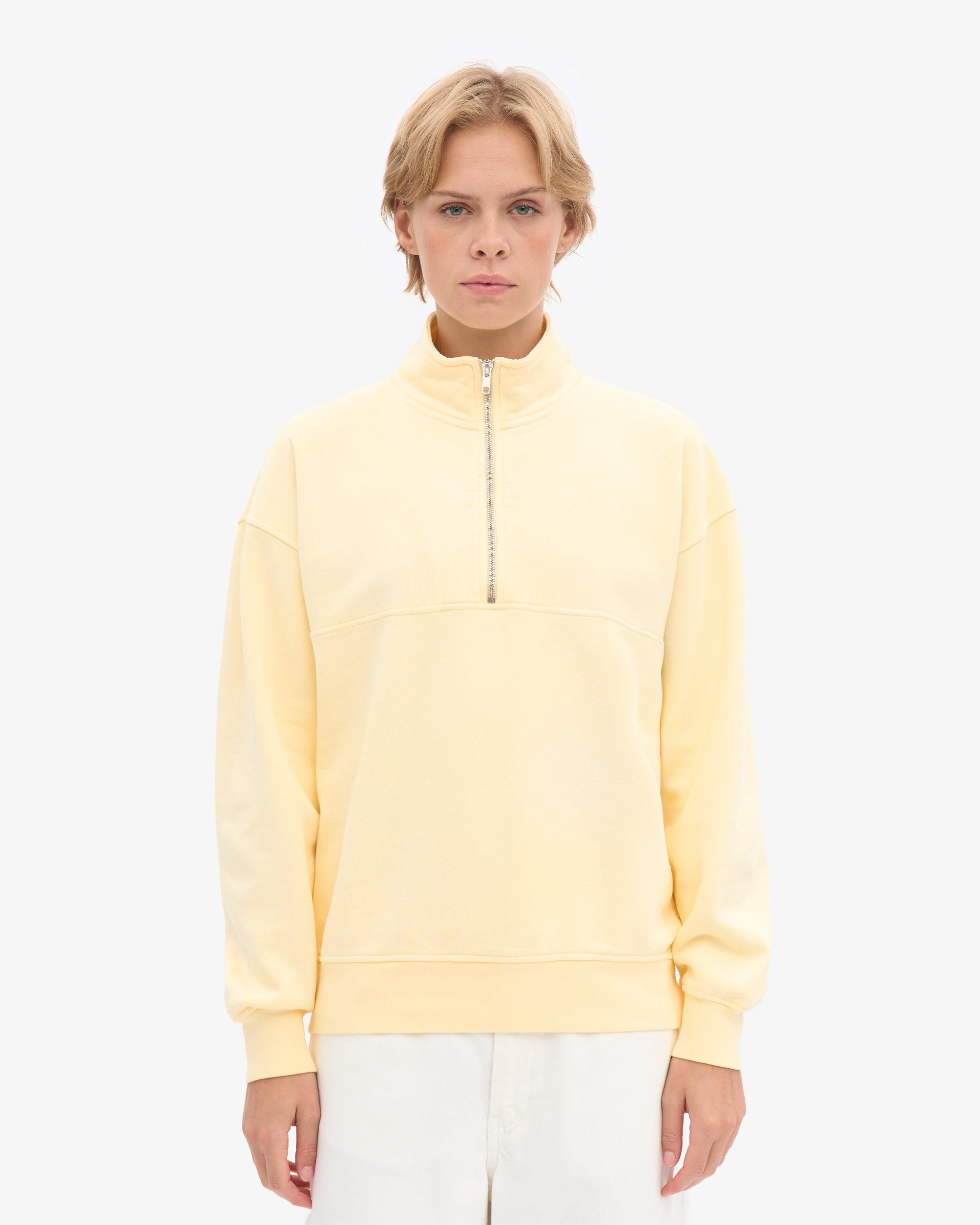 Organic Quarter Zip - Soft Yellow Product Image