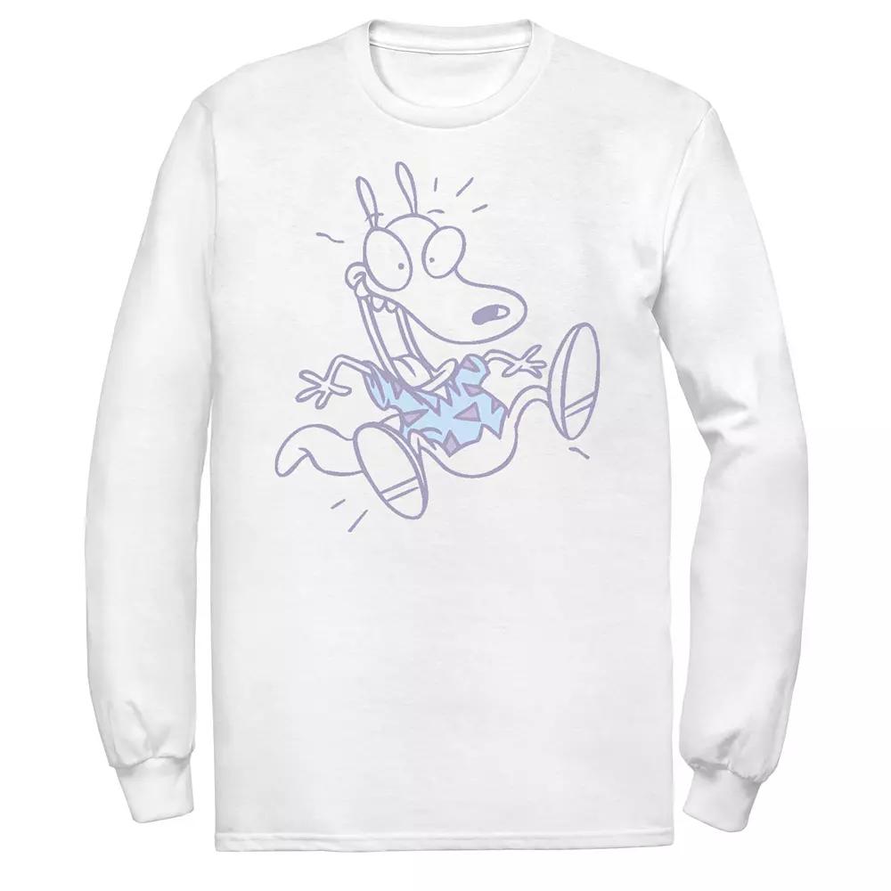 Men's Rocko's Modern Life Pop Outline Long Sleeve Tee,  Product Image