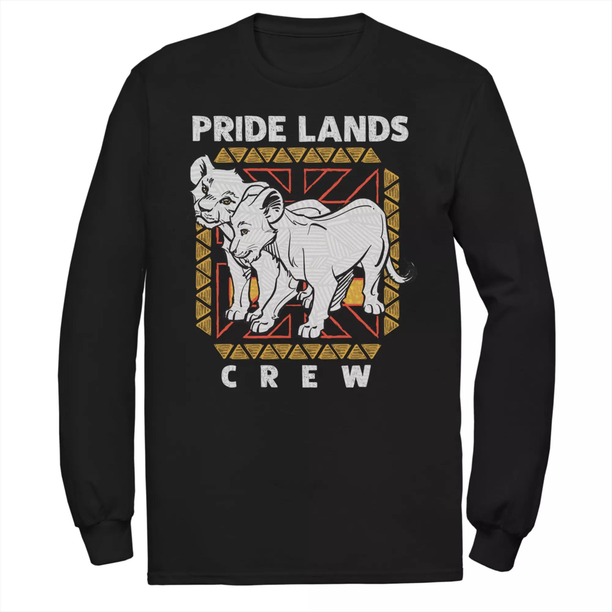 Disney's The Lion King Men's Simba & Nala Pride Lands Crew Long Sleeve Graphic Tee,  Product Image