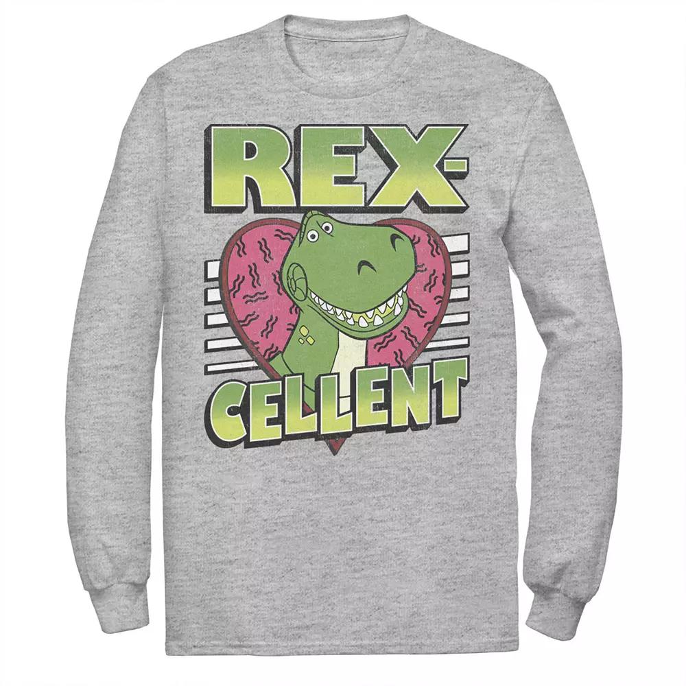 Disney / Pixar's Toy Story Men's Rexcellent Heart Tee, Size: Medium, Athletic Grey Product Image