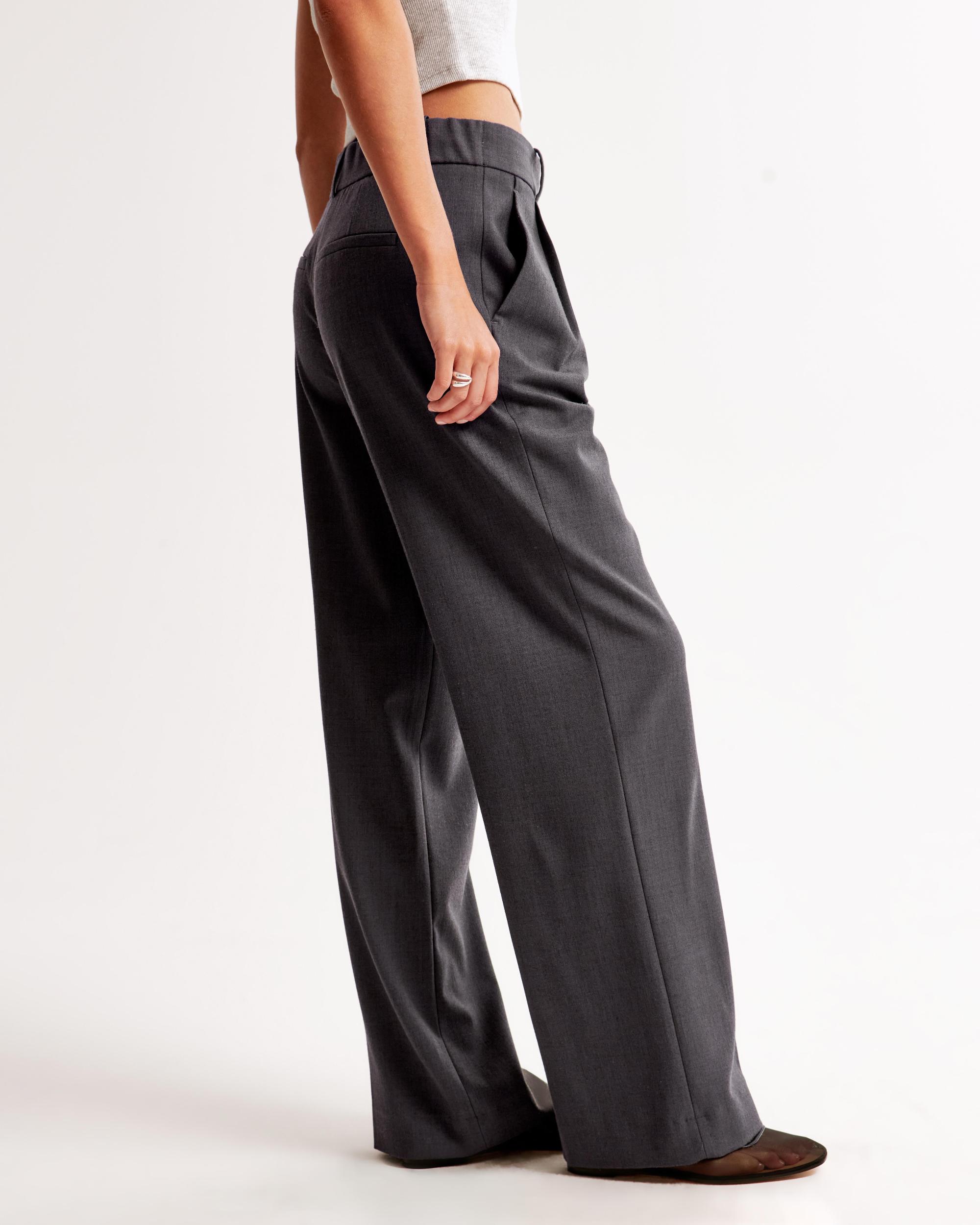 A&F Sloane Low Rise Tailored Wide Leg Pant Product Image