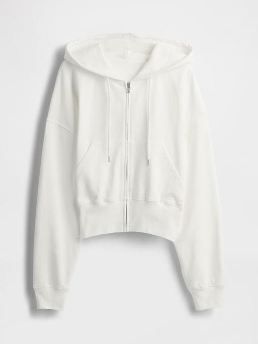 French Terry Oversized Zip Wedge Hoodie Product Image