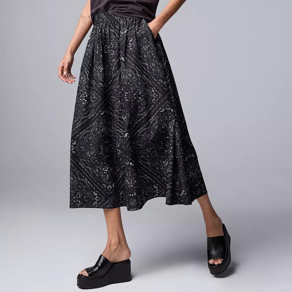 Women's Simply Vera Vera Wang Shirred Midi Skirt,  Product Image