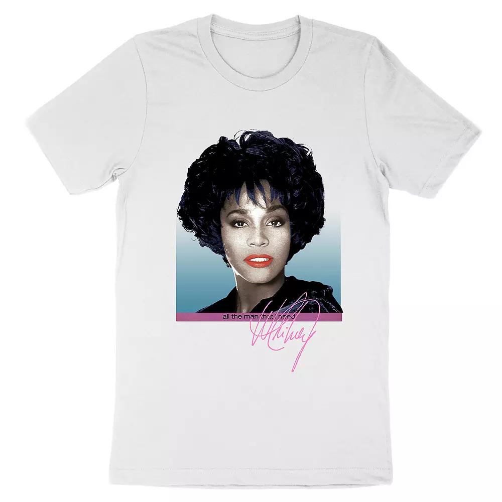 Men's Whitney Houston Tee, Size: XXL, White Product Image