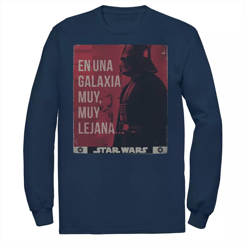 Men's Star Wars En Una Galaxia Muy, Muy Lejana... Poster Tee, Size: Small, Blue Product Image