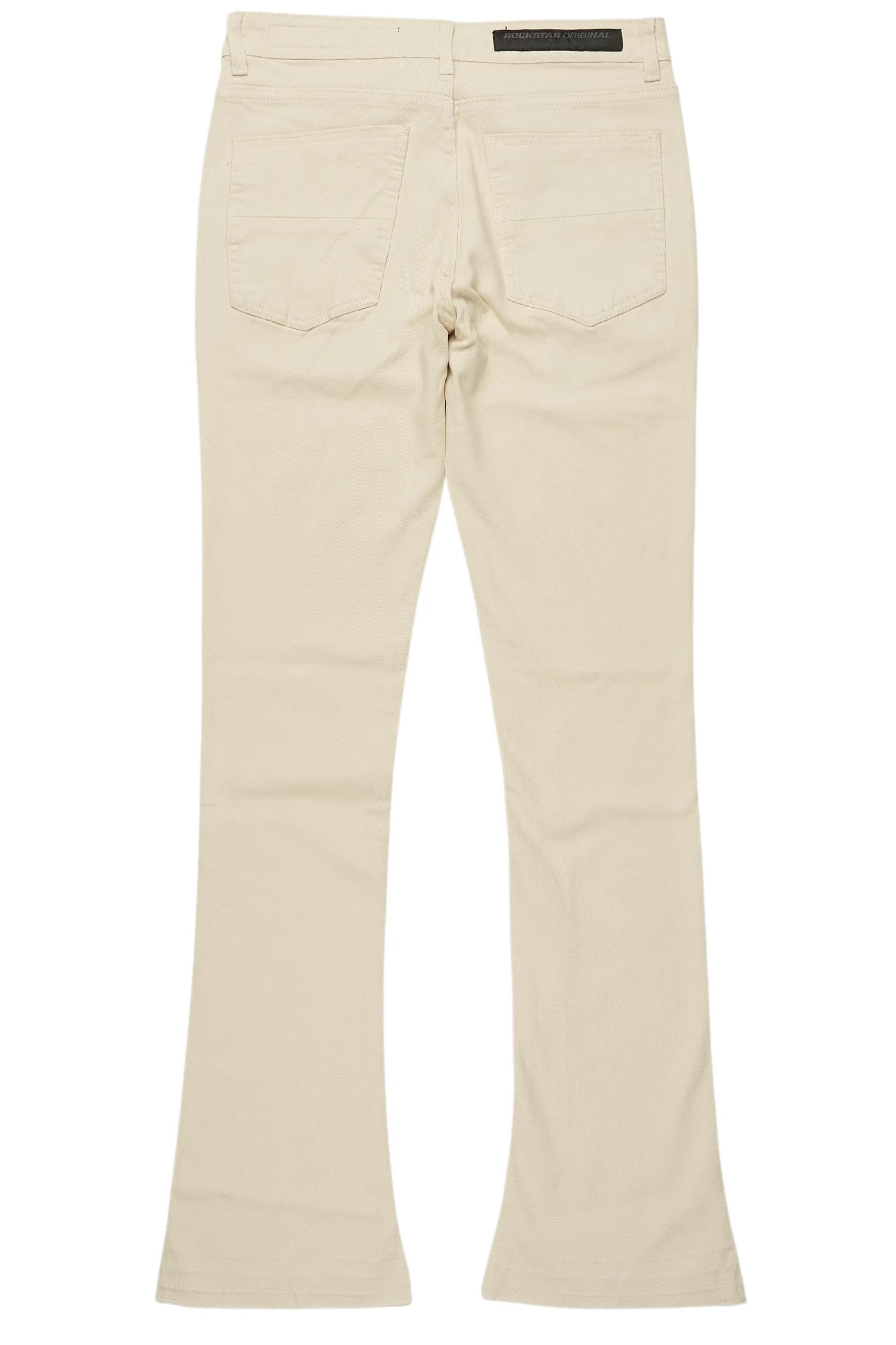 Dag Beige Stacked Flare Jean Male Product Image