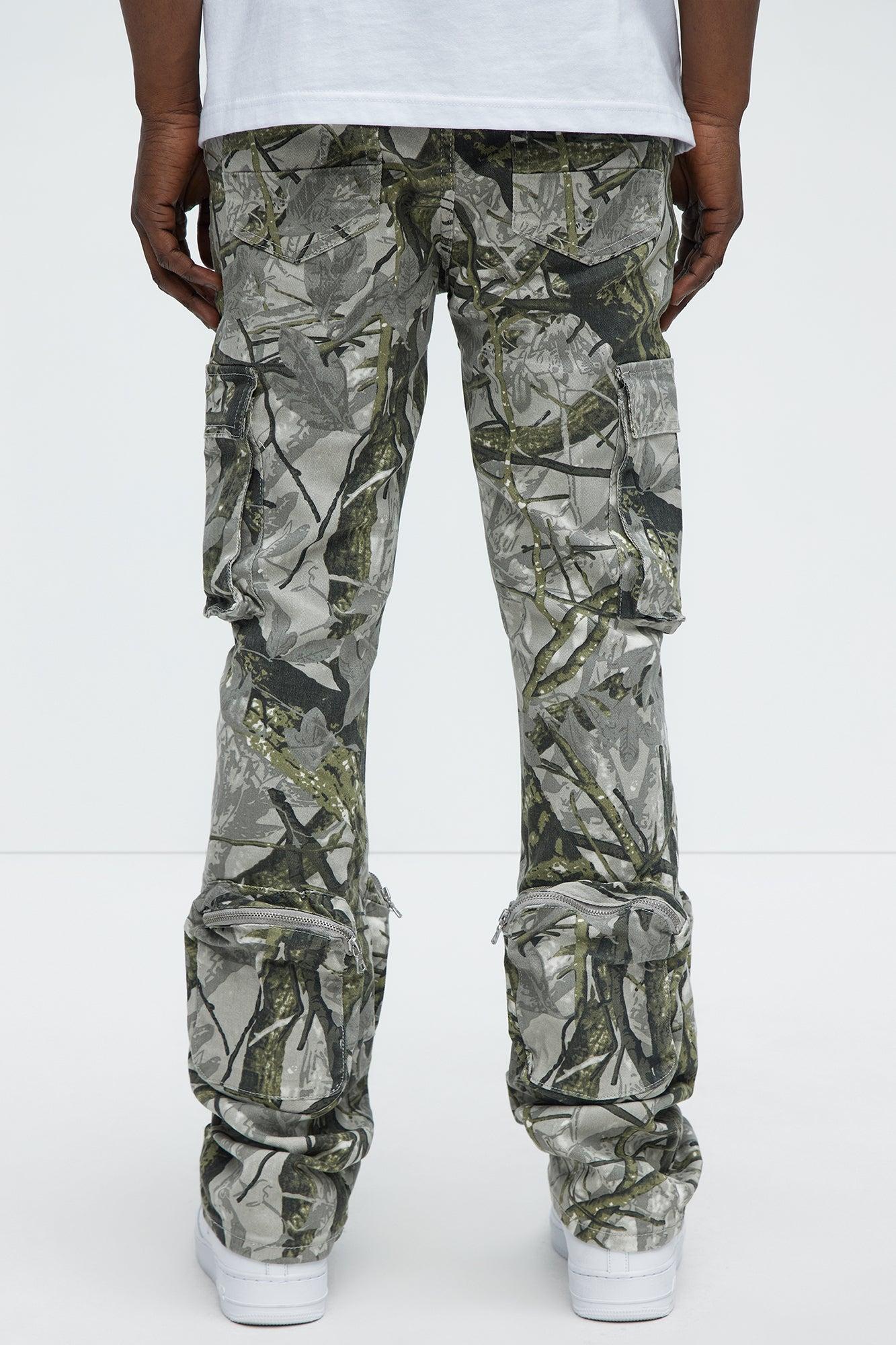 Wanted Cargo Stacked Skinny Flare Pants - Brown/combo Product Image