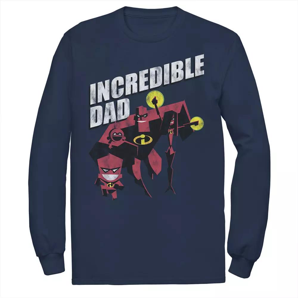 Men's Disney / Pixar Incredible Dad And Kids Tee, Size: XXL, Blue Product Image