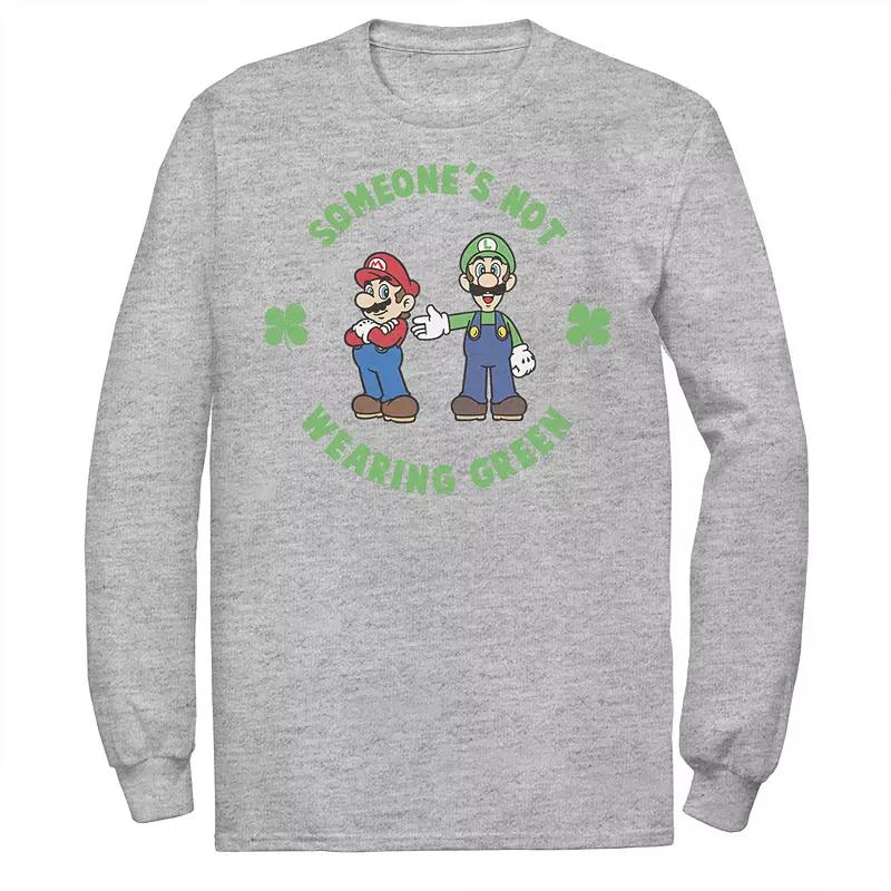 Men's Nintendo Super Mario St. Patty's Not Wearing Green Tee,  Product Image