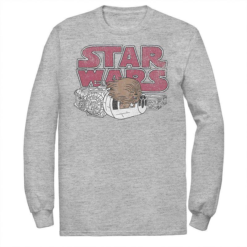 Men's Star Wars Chewbacca Millennium Falcon Doodle Graphic Tee,  Product Image