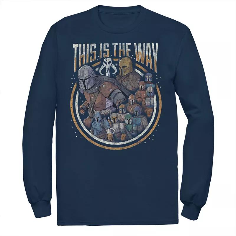 Men's Star Wars The Mandalorian Group Shot This Is The Way Tee, Size: XXL, Blue Product Image