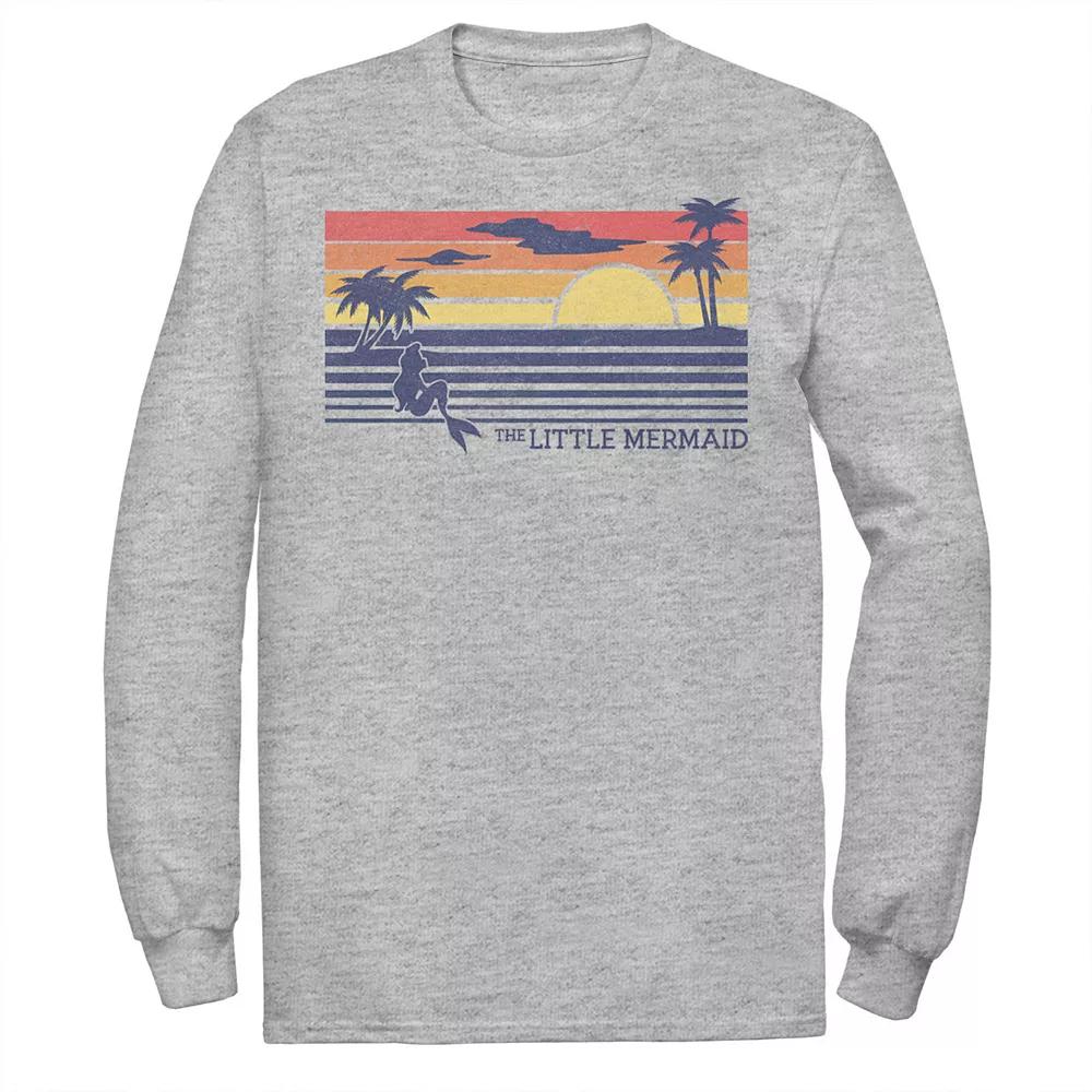 Disney's The Little Mermaid Men's Sunset Poster Style Long Sleeve Tee,  Product Image
