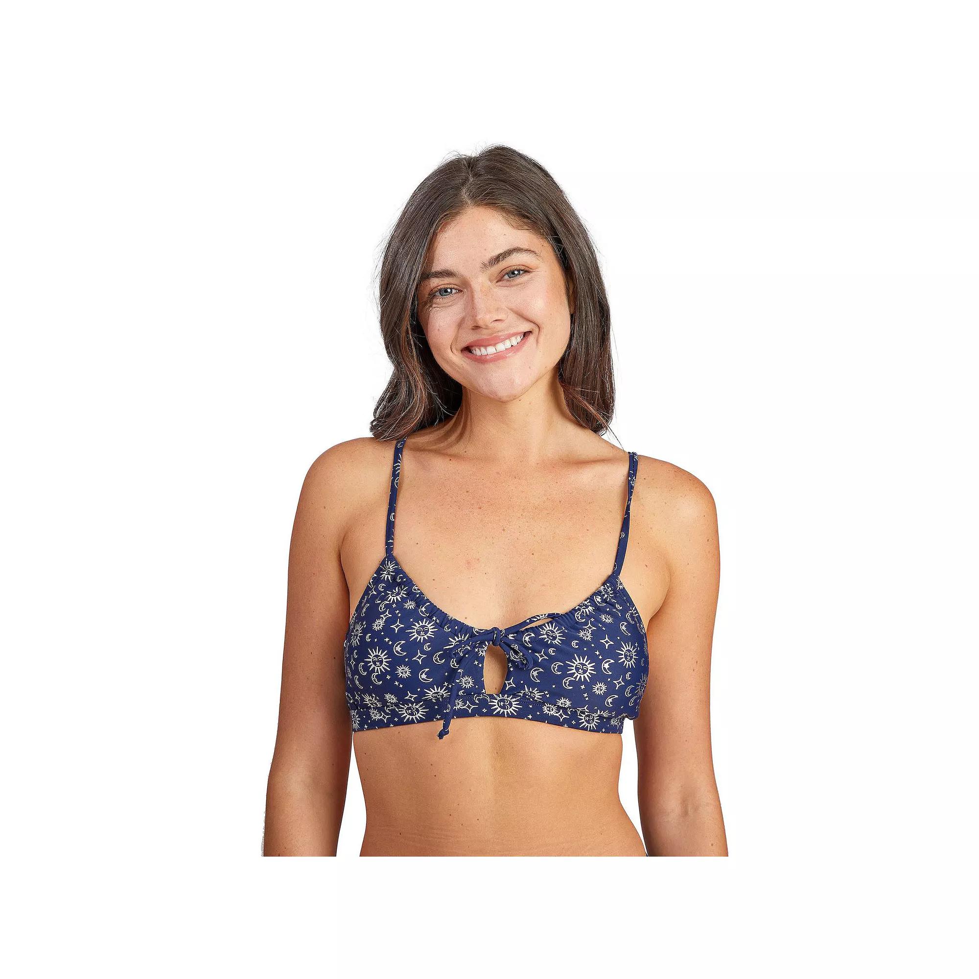 Juniors' Cyn & Luca Celestial Belle Bralette Bikini Top, Women's, Size: Small, Blue Product Image