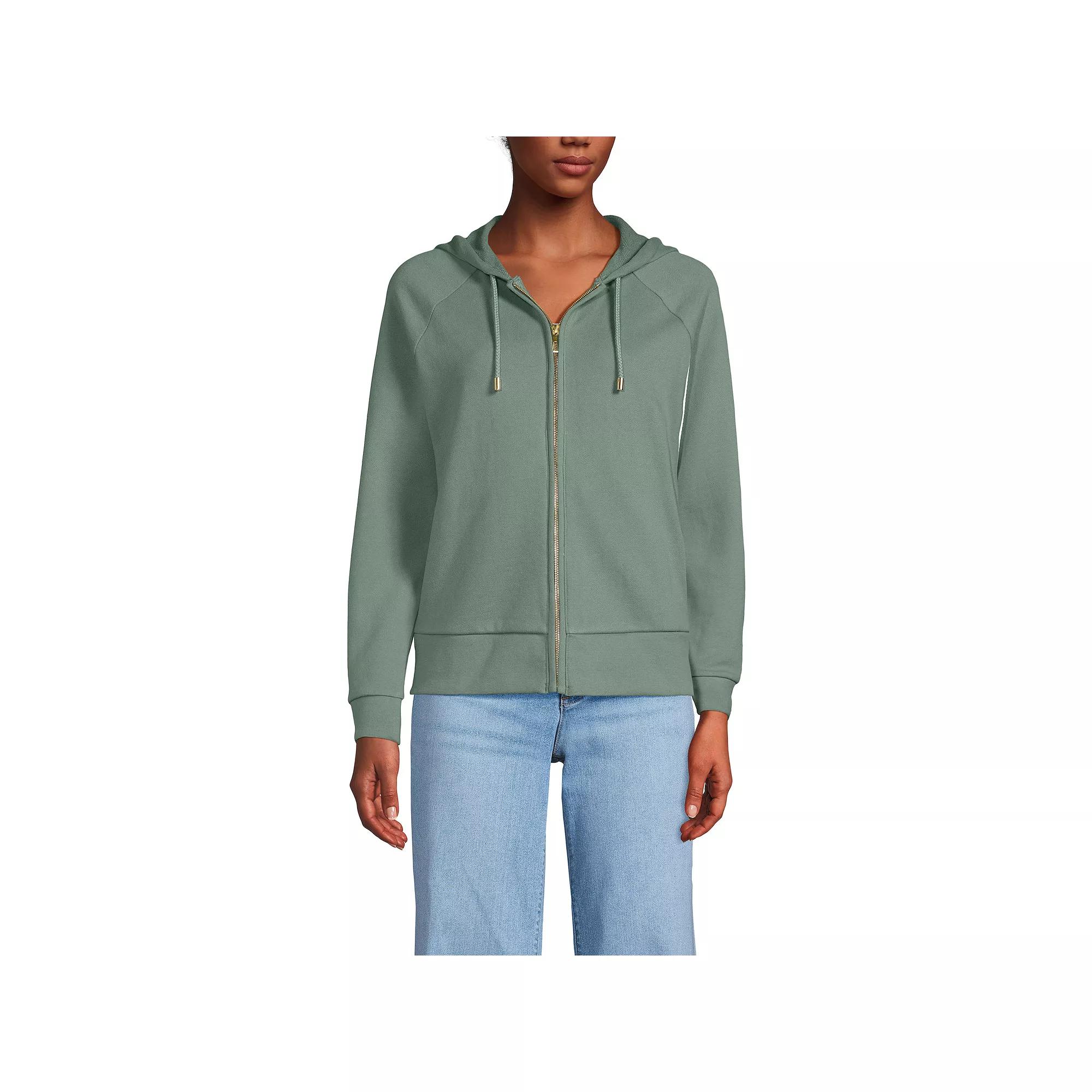 Women's Lands' End Relaxed Long Sleeve Full Zip Hoodie,  Product Image