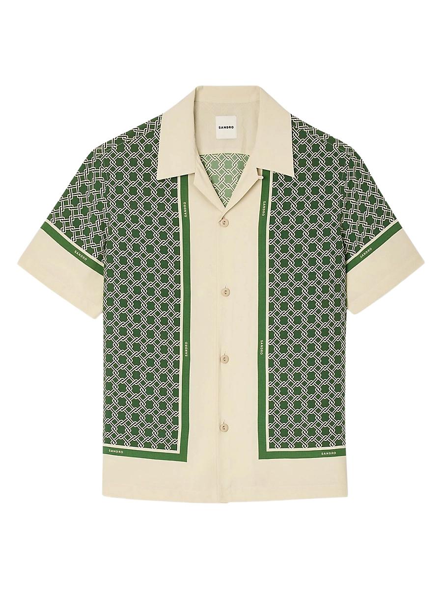 Mens Short Sleeved Patterned Shirt Product Image