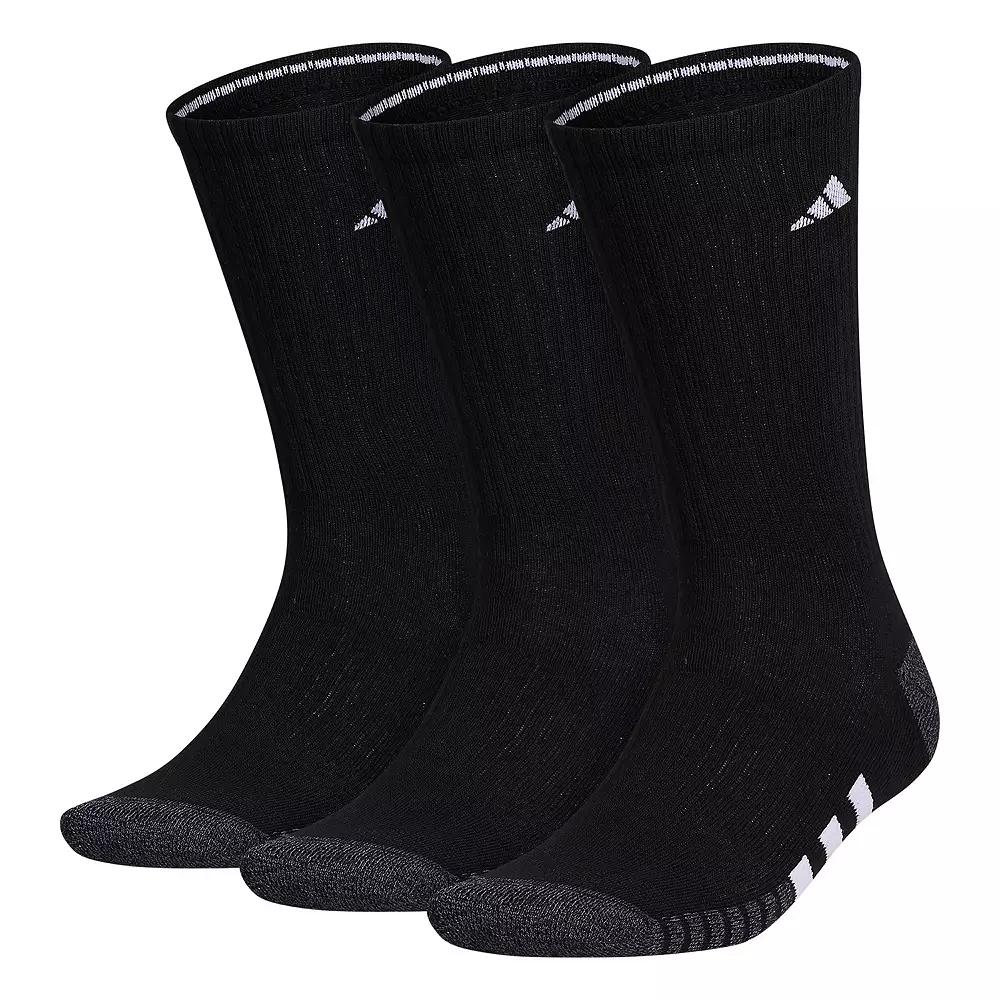 Men's adidas Cushioned 3.0 3-Pack Crew Socks,  Product Image