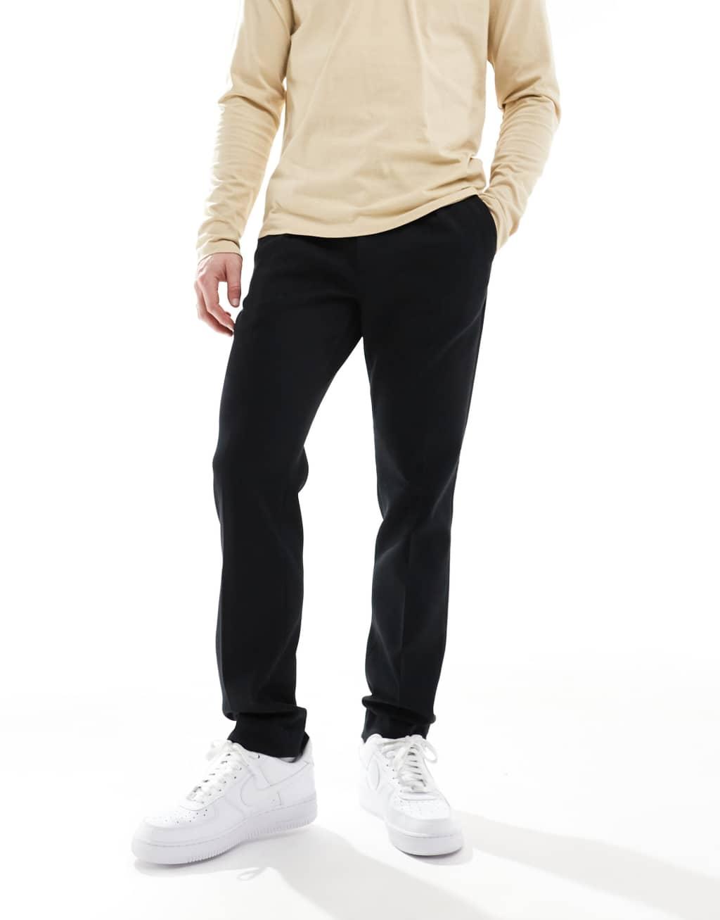 Polo Ralph Lauren double tech knit tailored pants in black Product Image