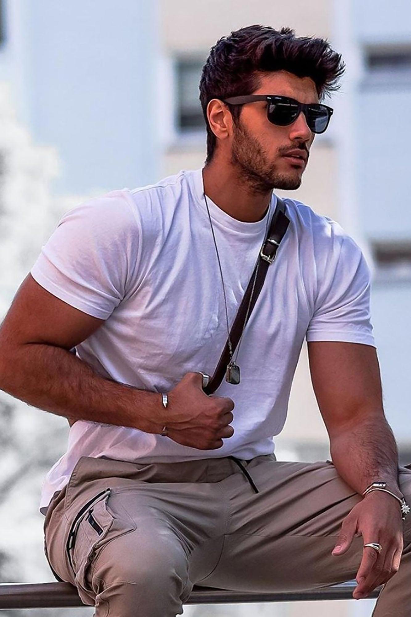 Essential Short Sleeve Crew Tee - White Product Image