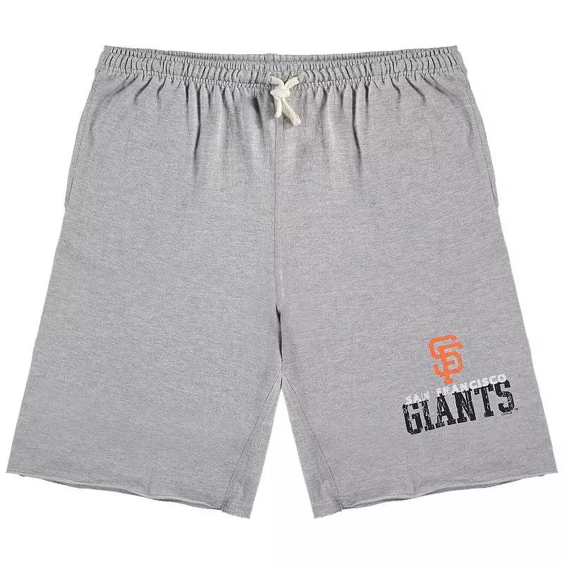 Men's Heathered Gray San Francisco Giants Big & Tall French Terry Shorts, Size: 5XB, Grey Product Image