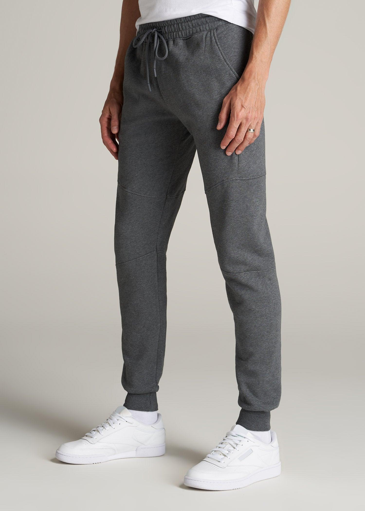 Wearever Fleece Joggers for Tall Men in Charcoal Mix Male Product Image