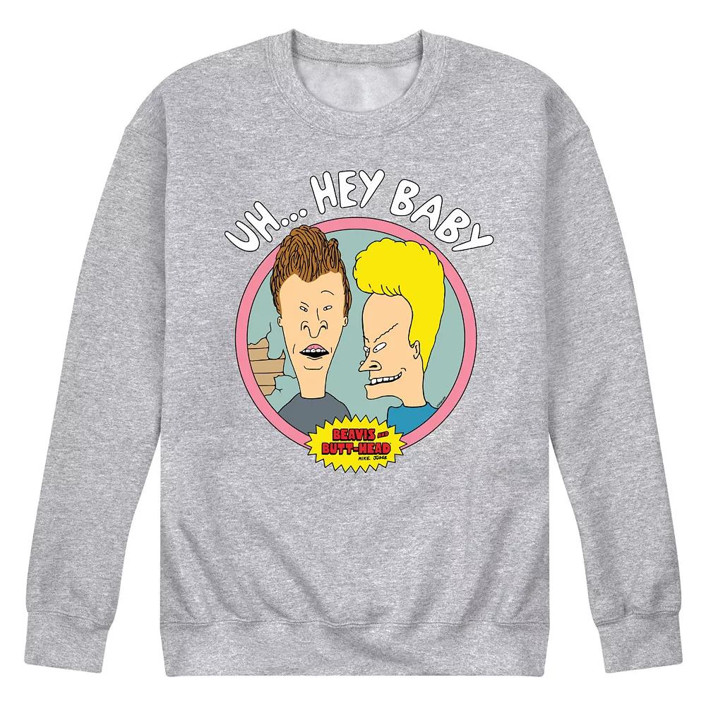 Men's Beavis & Butthead Uh... Hey Baby Fleece Sweatshirt,  Product Image