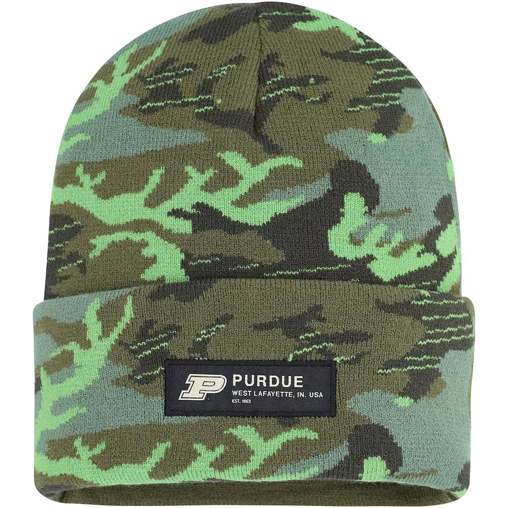 Men's Nike Camo Purdue Boilermakers Veterans Day Cuffed Knit Hat, Green Product Image