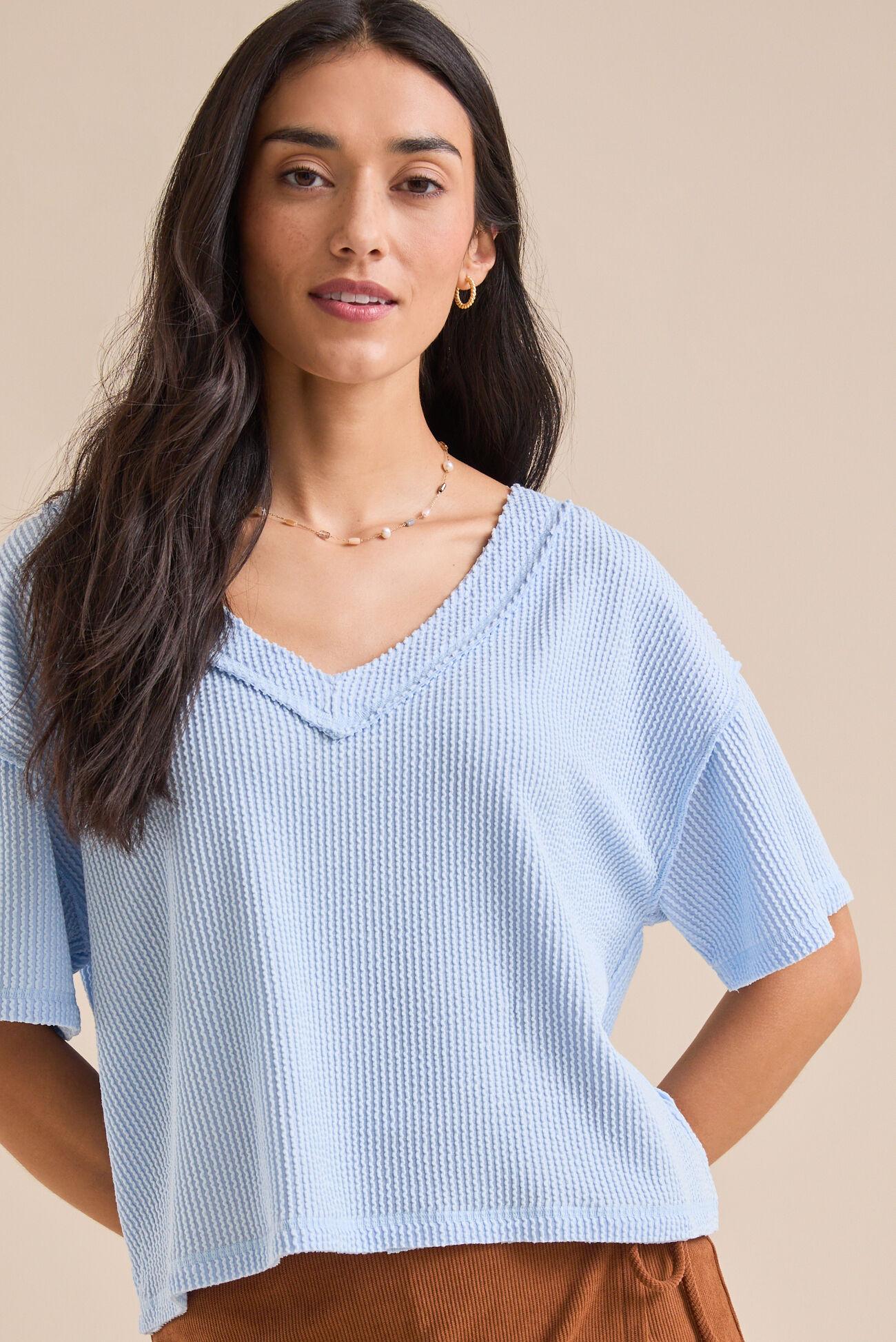 Ada Ribbed Boxy Tee Product Image
