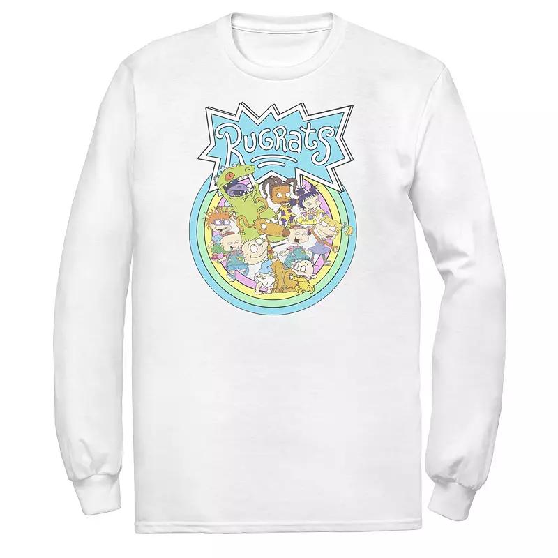 Men's Rugrats Rainbow Group Logo Long Sleeve Tee,  Product Image