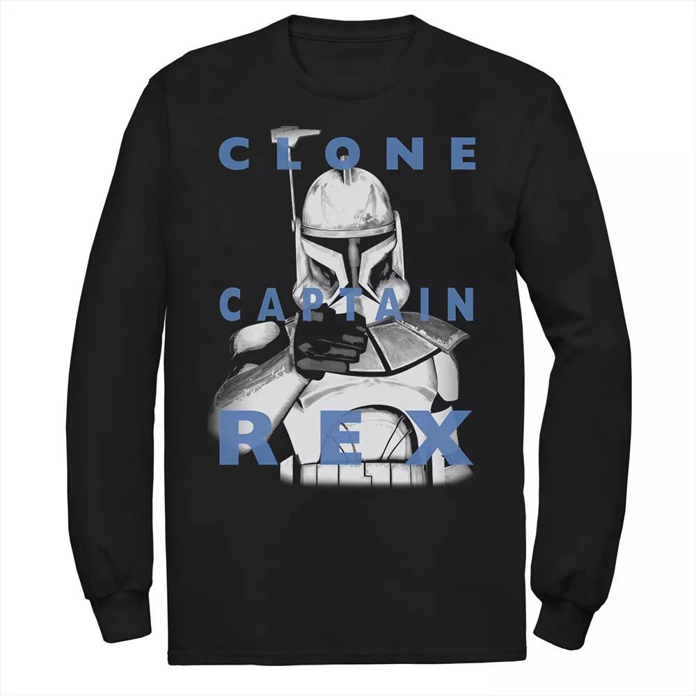 Men's Star Wars: Clone Wars Clone Captain Rex Text Overlay Tee,  Product Image