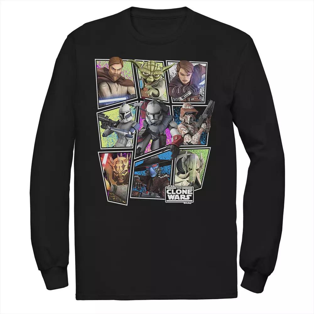 Men's Star Wars Clone Wars Square Group Photos Tee,  Product Image