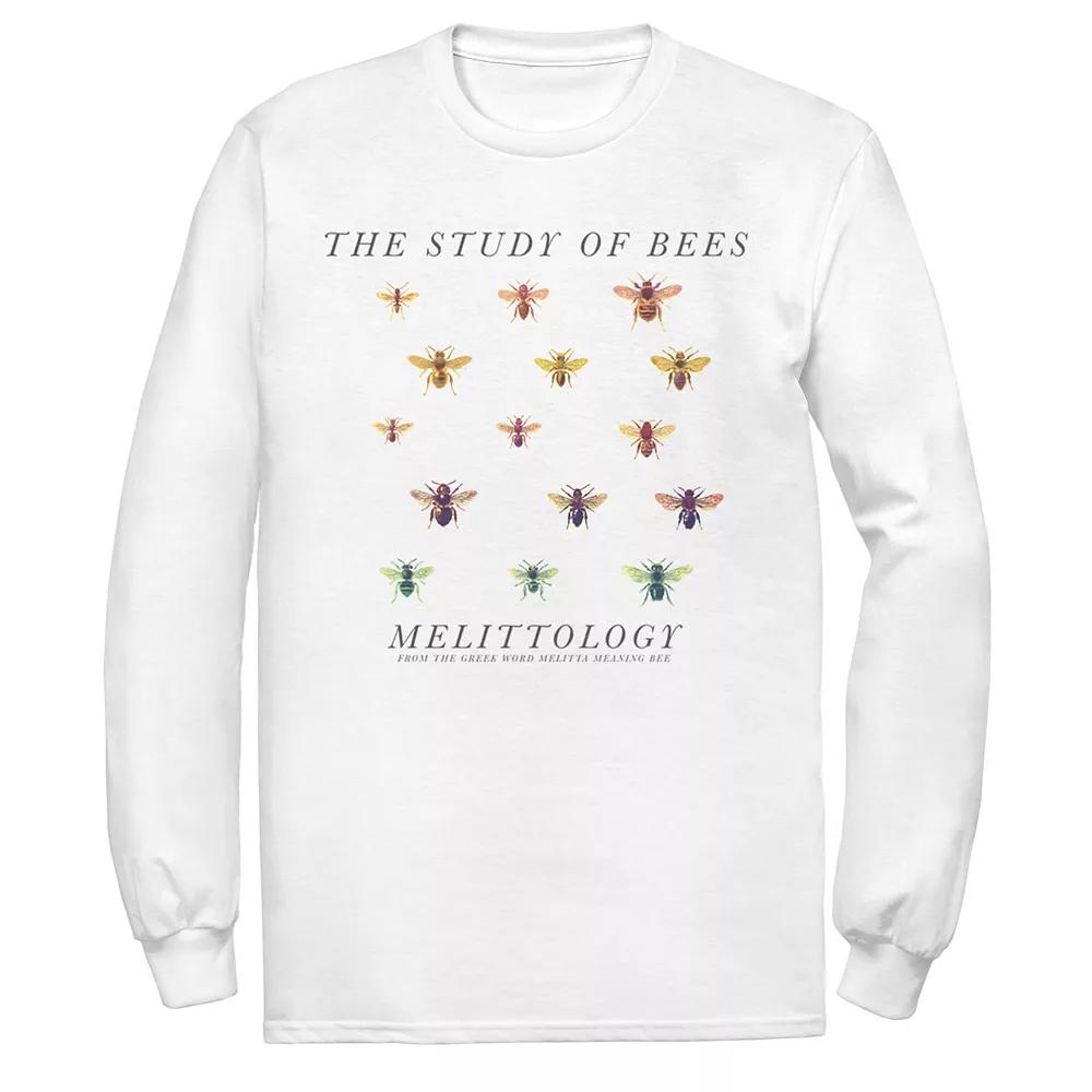 Men's Earth Day Melittology The Study Of Bees Tee, Size: XL, White Product Image