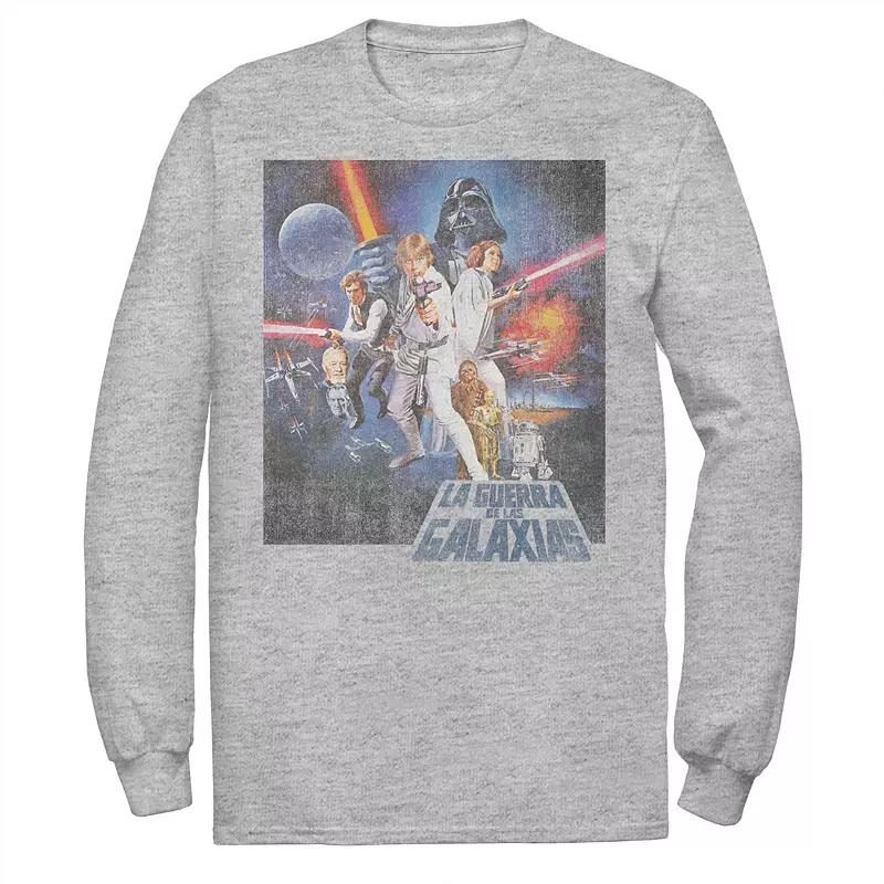Men's Star Wars La Guerra De Las Galaxias Faded Poster Tee,  Product Image