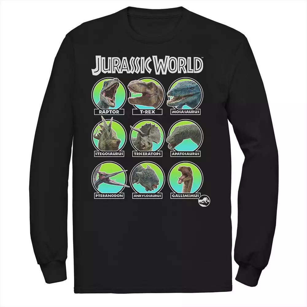 Men's Jurassic World Two Dino Heads Chart Tee,  Product Image