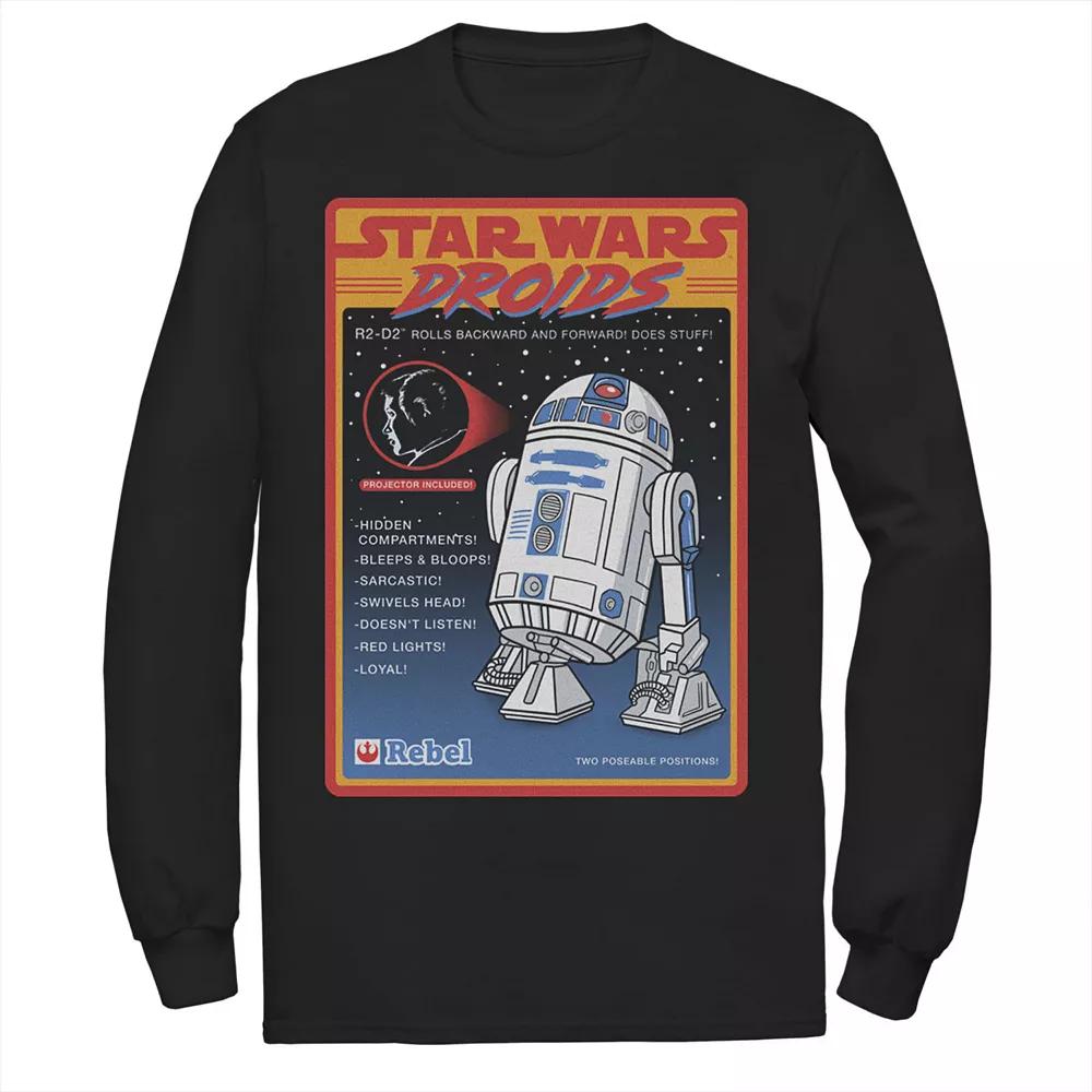Men's Star Wars Droids R2-D2 Advertisement Poster Long Sleeve Graphic Tee,  Product Image