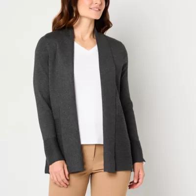 Liz Claiborne Womens Long Sleeve Open Front Cardigan Product Image