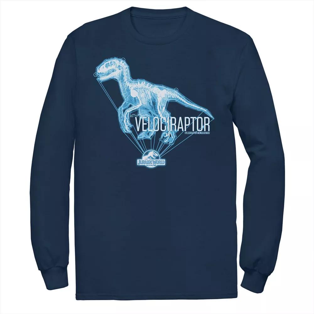 Men's Jurassic World Velociraptor Hologram Title Logo Tee,  Product Image