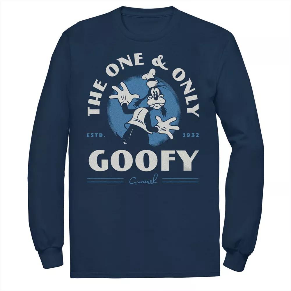 Disney's Mickey Mouse & Friends Big & Tall The One & Only Goofy Long Sleeve Graphic Tee, Men's,  Product Image