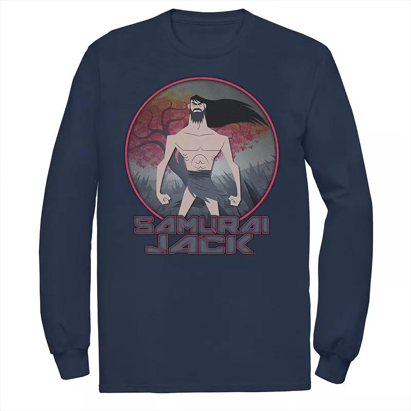 Men's Cartoon Network Samurai Jack The Meditating Warrior Badge Long Sleeve Tee,  Product Image