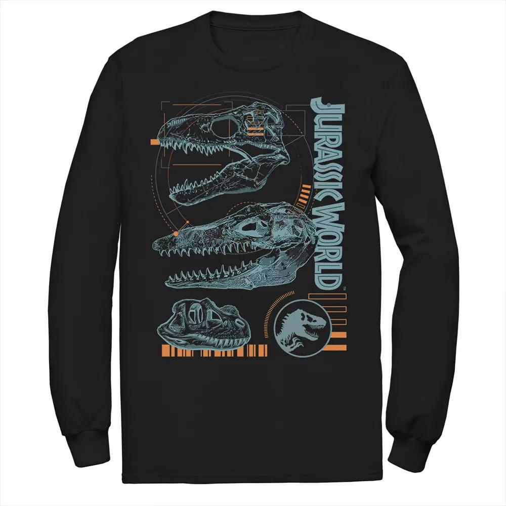 Men's Jurassic World Two Dinosaur Skull Schematic Tee,  Product Image