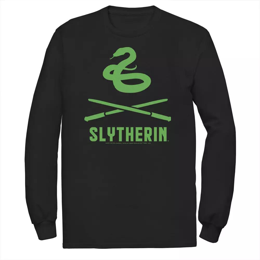 Men's Harry Potter Slytherin Crossed Wands Logo Tee,  Product Image