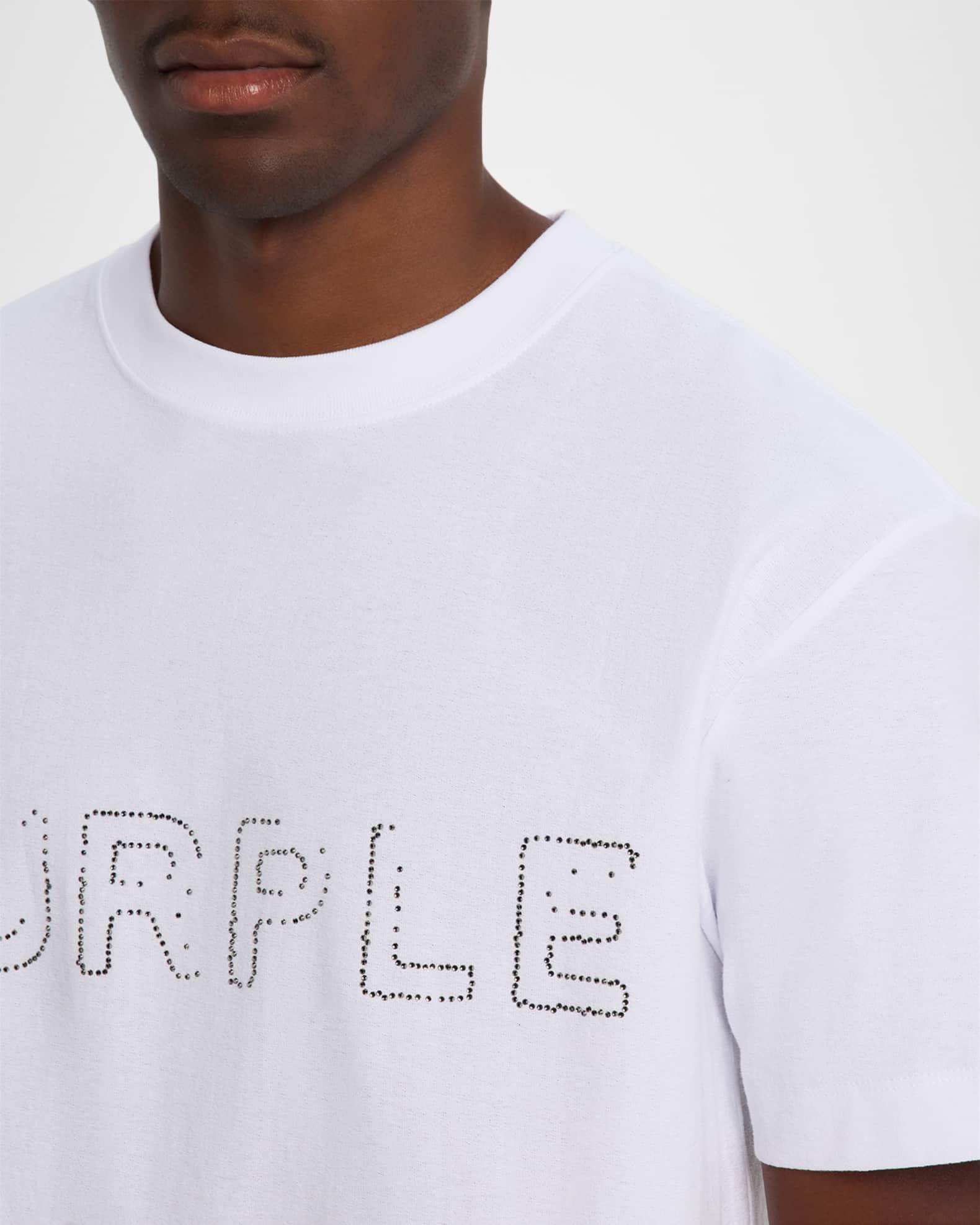 Men's Rhinestone Logo Outline Graphic T-Shirt Product Image