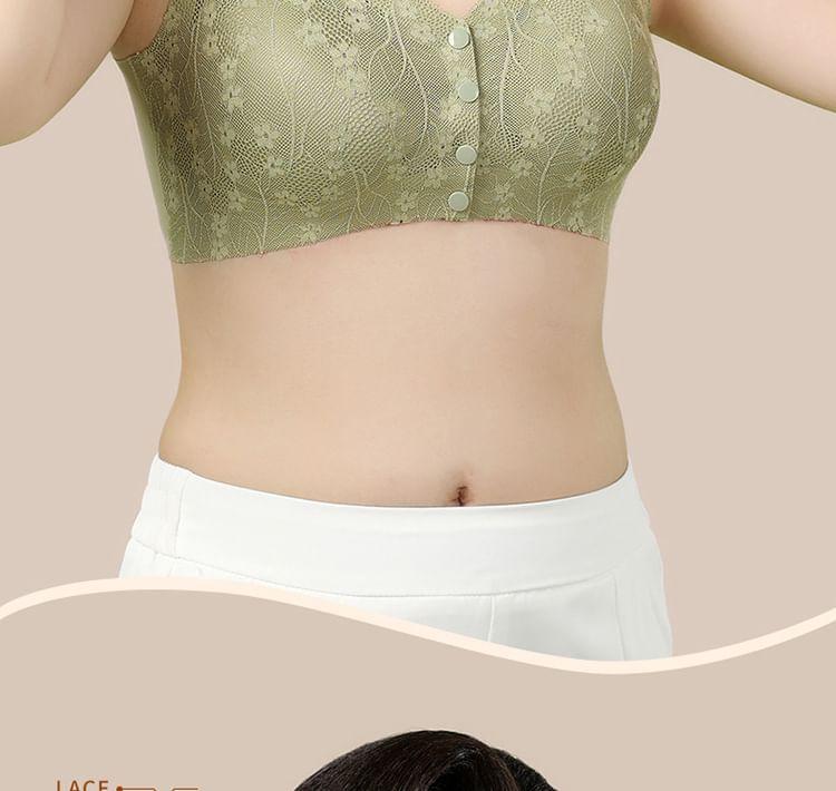 Floral Lace Wireless Bra Product Image