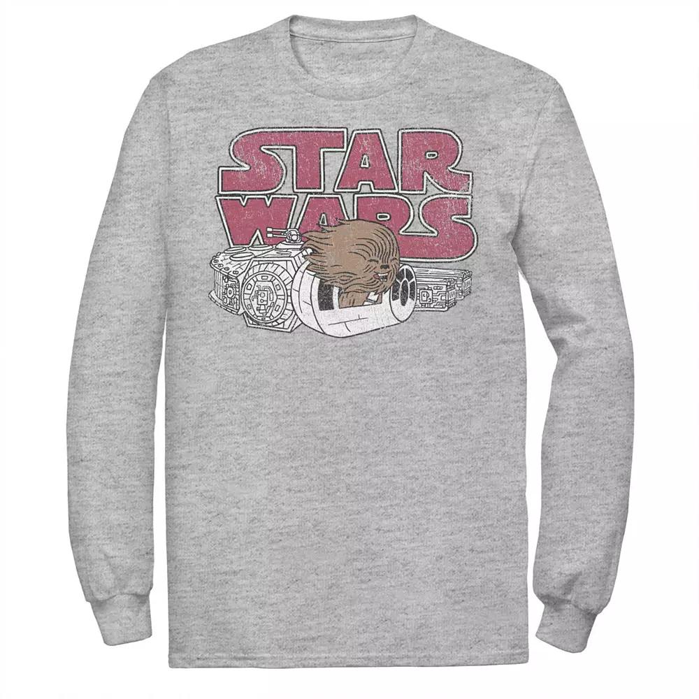 Men's Star Wars Chewbacca Millennium Falcon Doodle Graphic Tee,  Product Image