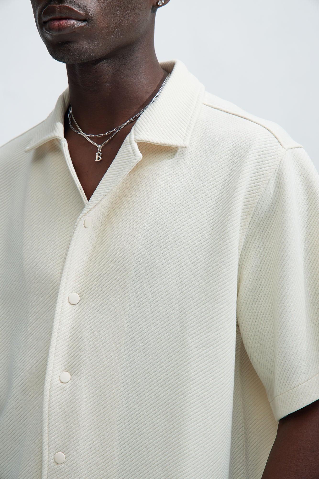 Kina Textured Shirt - Off White Product Image