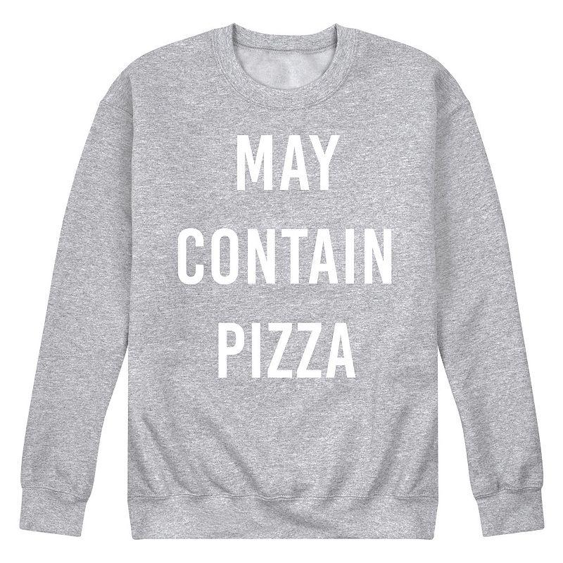 Men's May Contain Pizza Fleece Sweatshirt,  Product Image