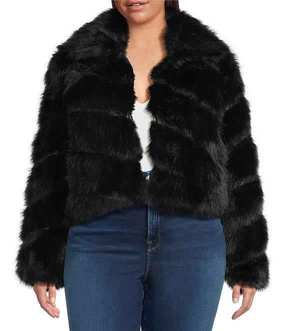Azalea Wang Plus Size Tumi Faux Fur Collared Filled Jacket Product Image