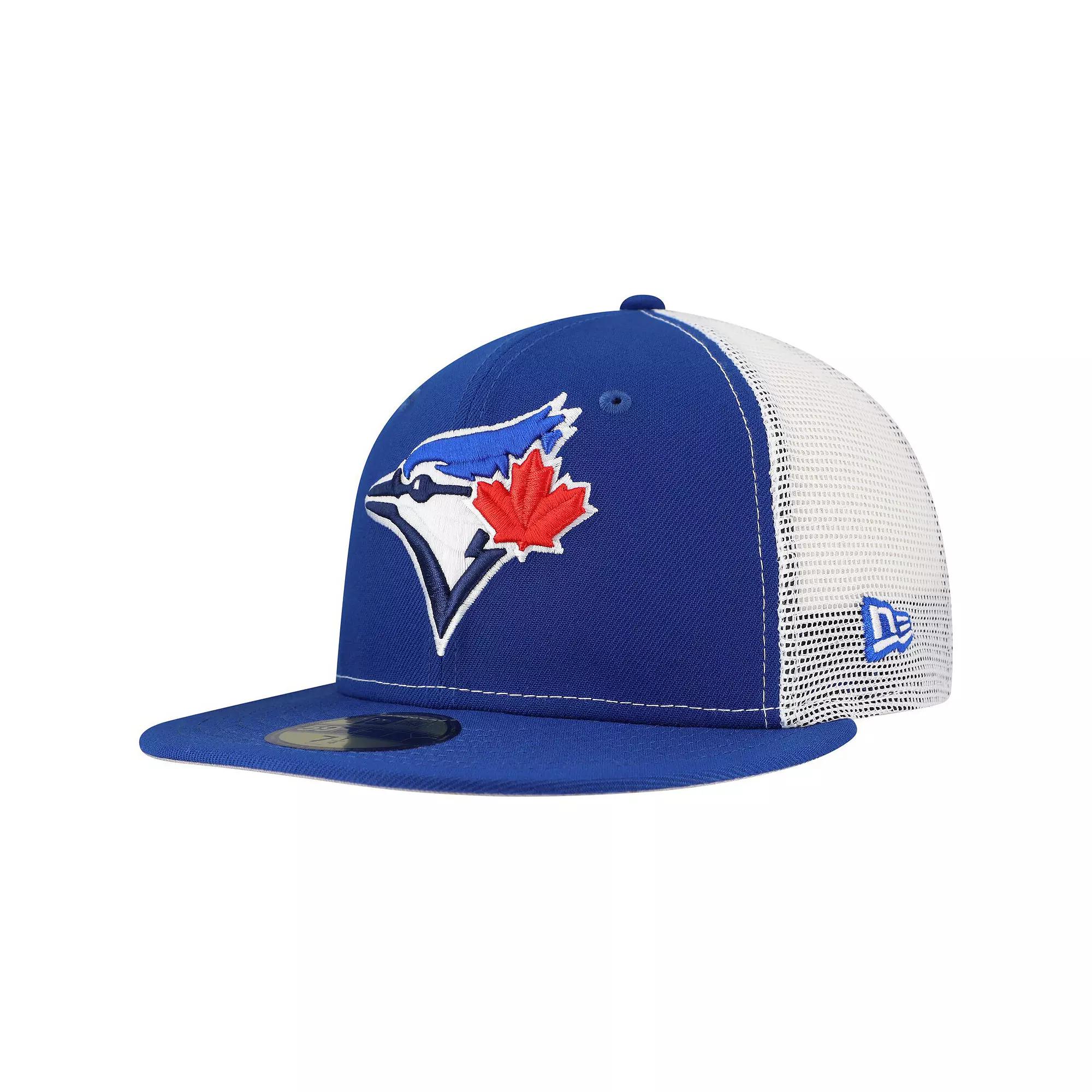 Men's New Era Royal Toronto Blue Jays Team Color 59FIFTY Trucker Fitted Hat, Size: 7 3/4, Jay Blue Product Image