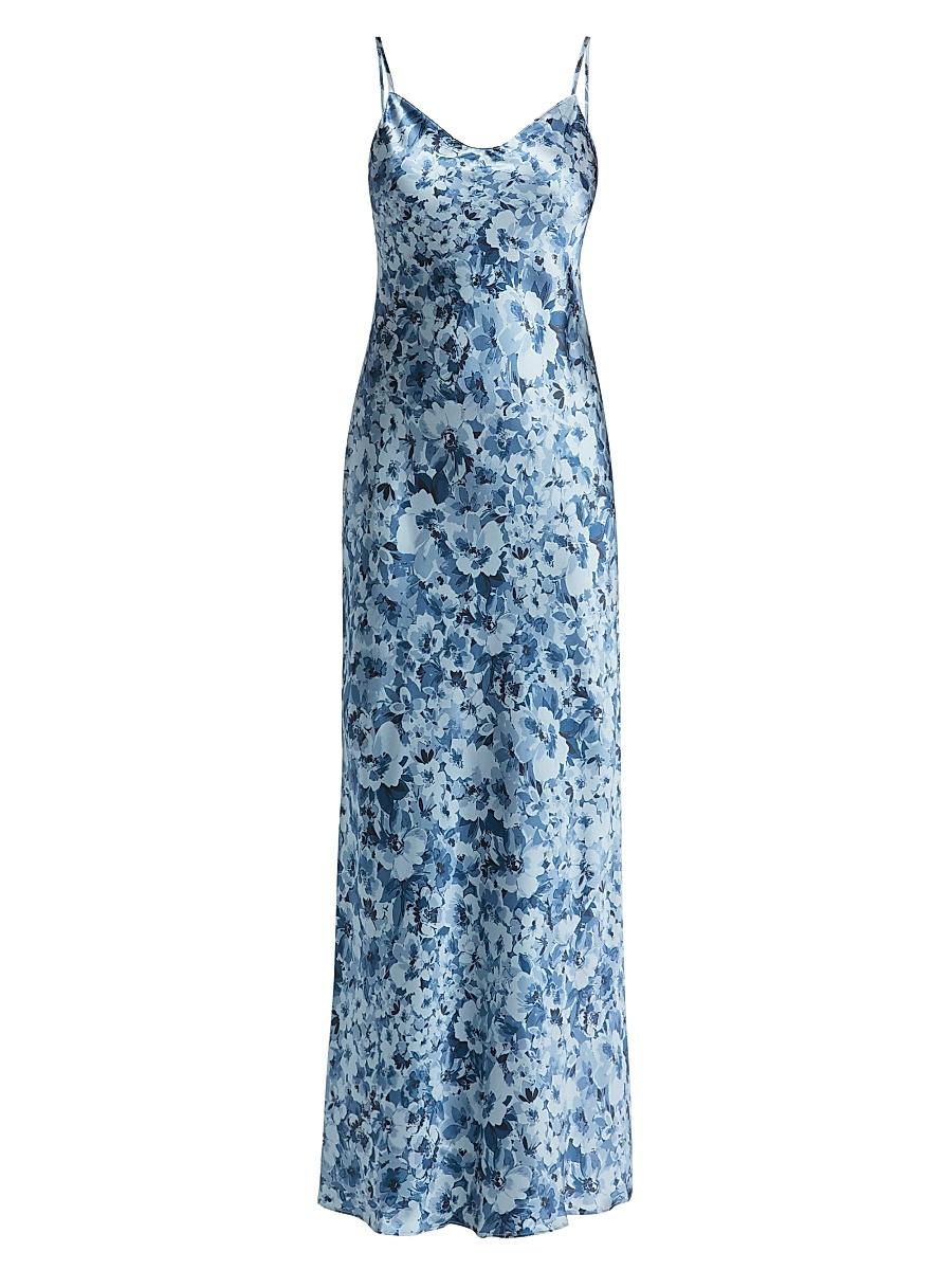 Womens Parma Floral Silk Maxi Slipdress Product Image