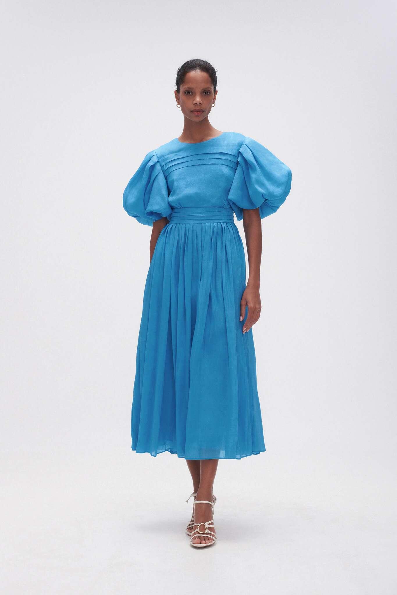 Sylvia Pintuck Midi Dress Product Image
