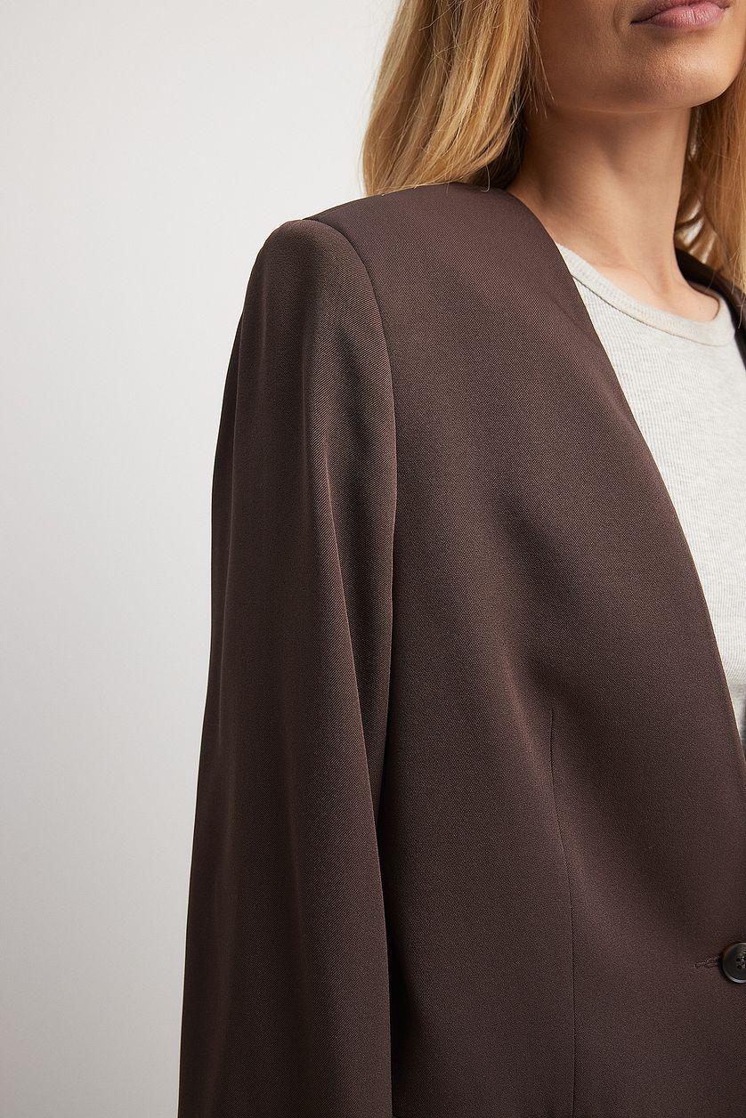 Straight Oversized No Lapel Blazer Product Image